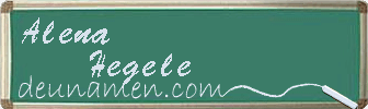 Alena Hegele Visitenkarte